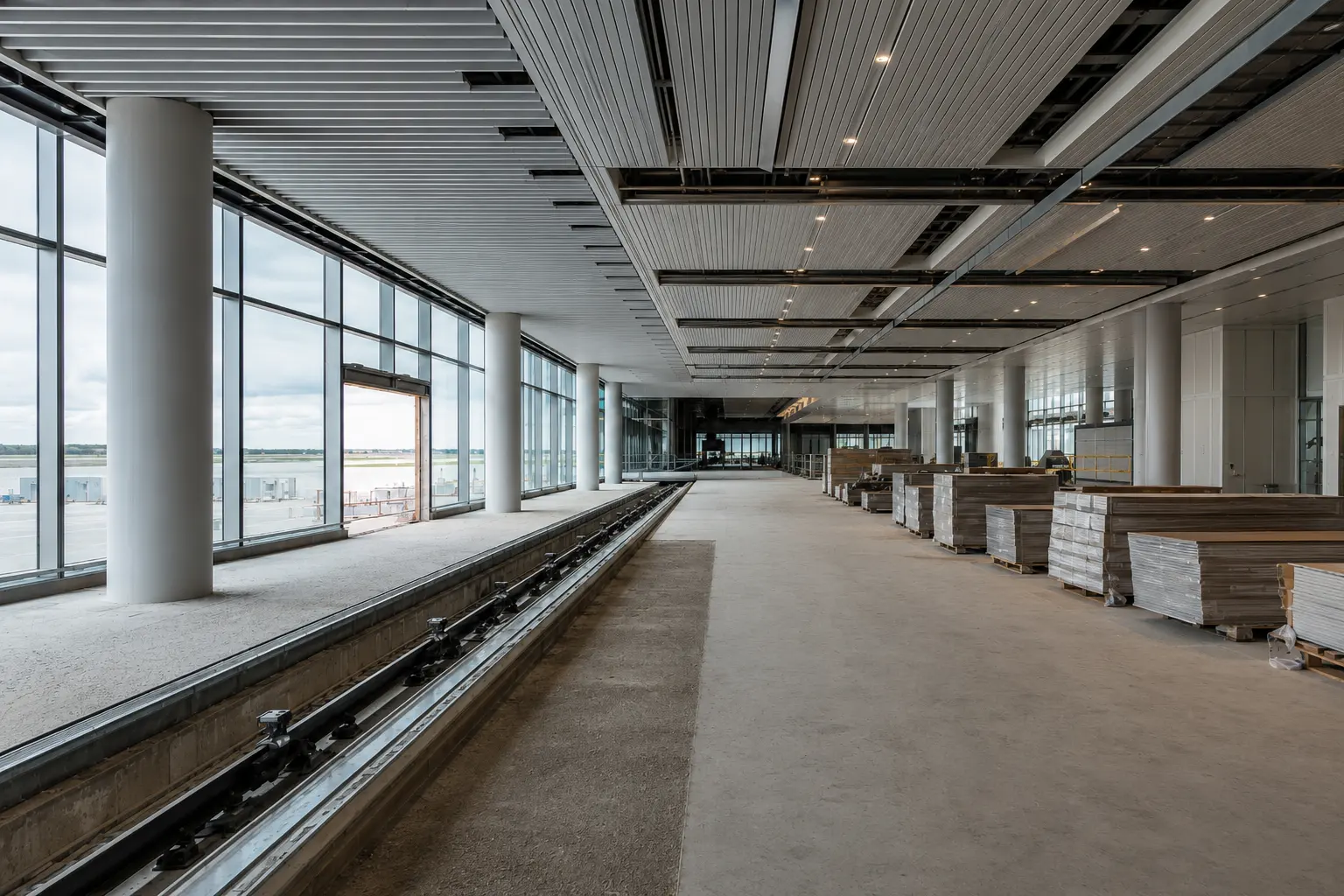 Airport Terminal Construction across Markham property by Ardenvale Construction