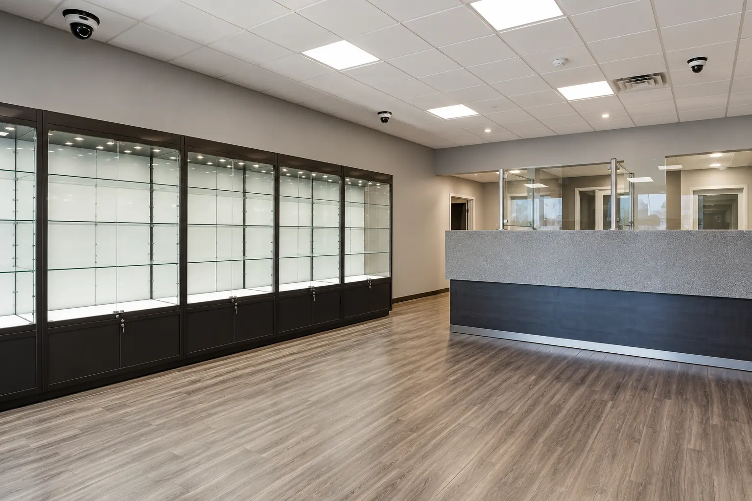 Cannabis Dispensary Buildout in Maple being built and completed on site by Ardenvale Construction