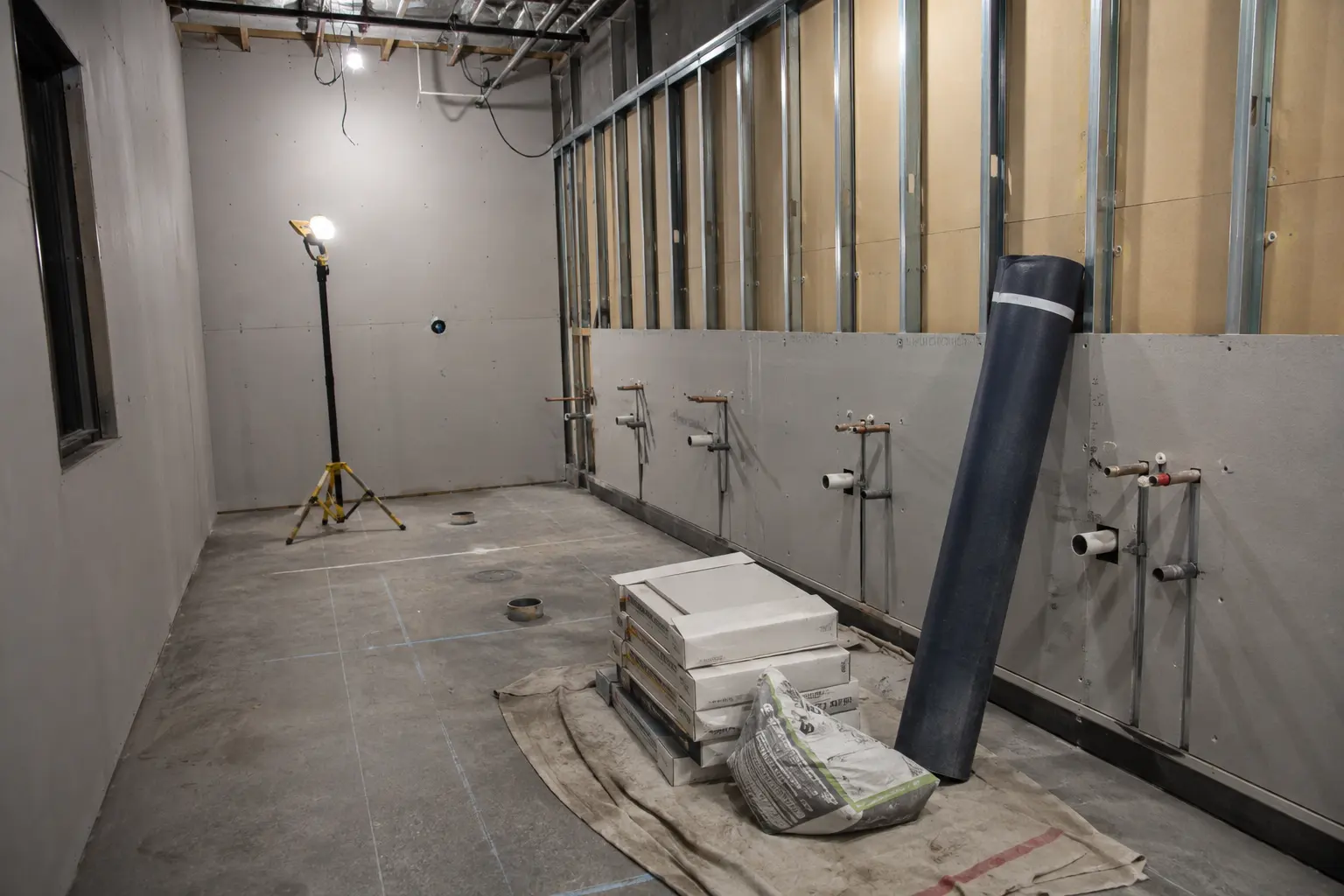 The Maple market for common area washroom renovation by Ardenvale Construction