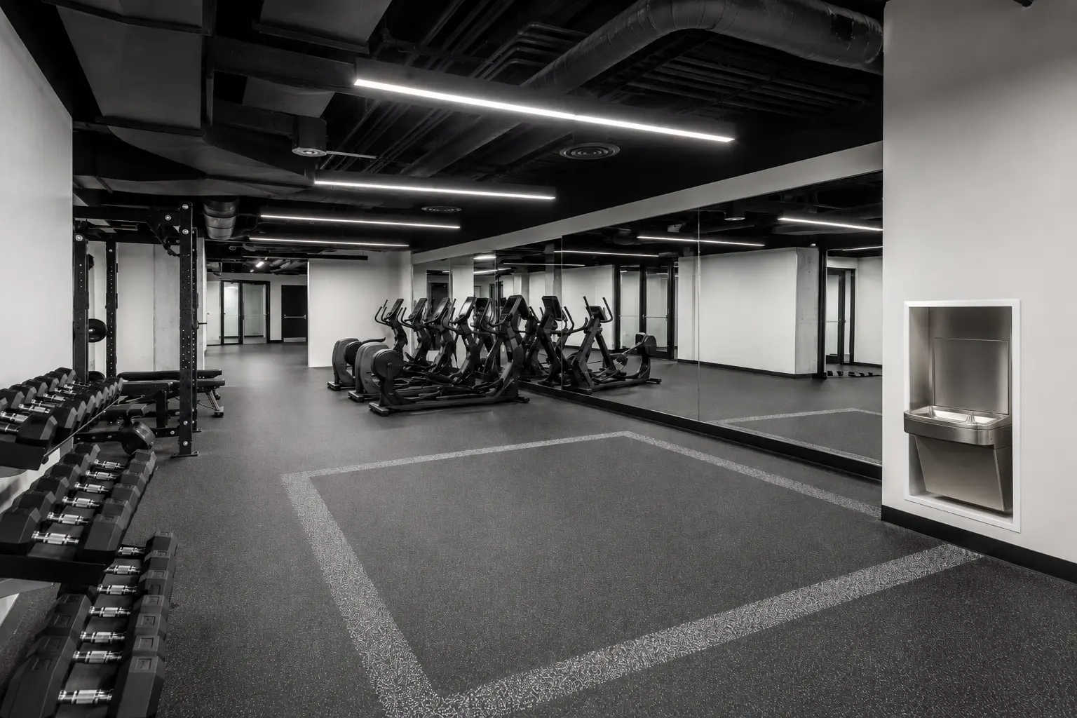 Condo Gym and Fitness Room Construction in Halton Hills being built and completed on site by Ardenvale Construction