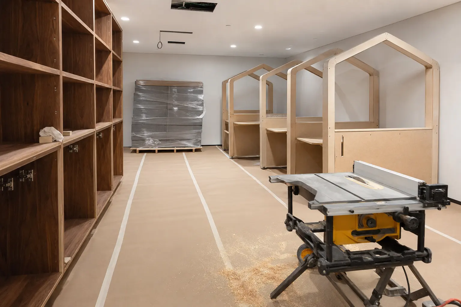 The Maple market for condo library and study room buildout by Ardenvale Construction