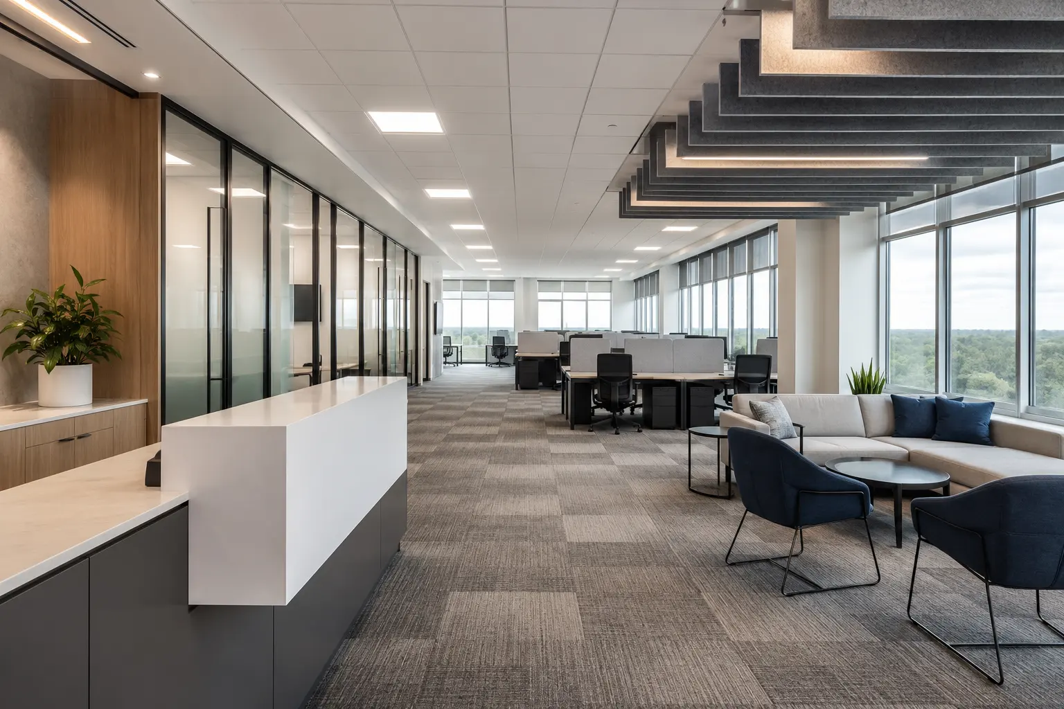 Corporate Office Renovation in Pickering being built and completed on site by Ardenvale Construction