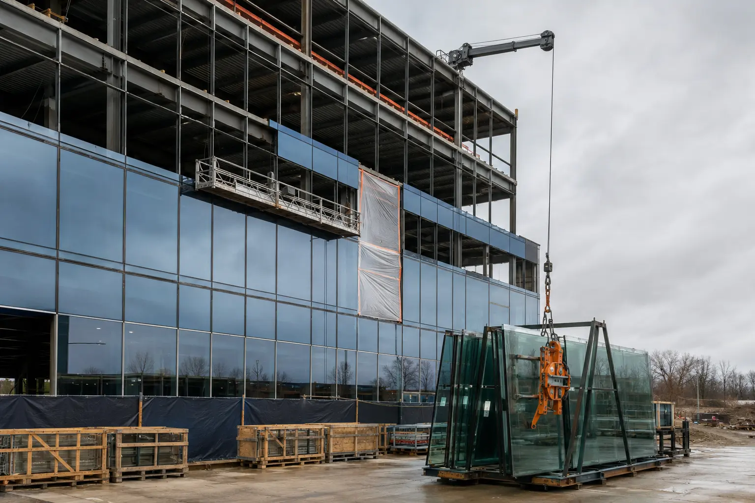 The Brooklin market for curtain wall installation by Ardenvale Construction