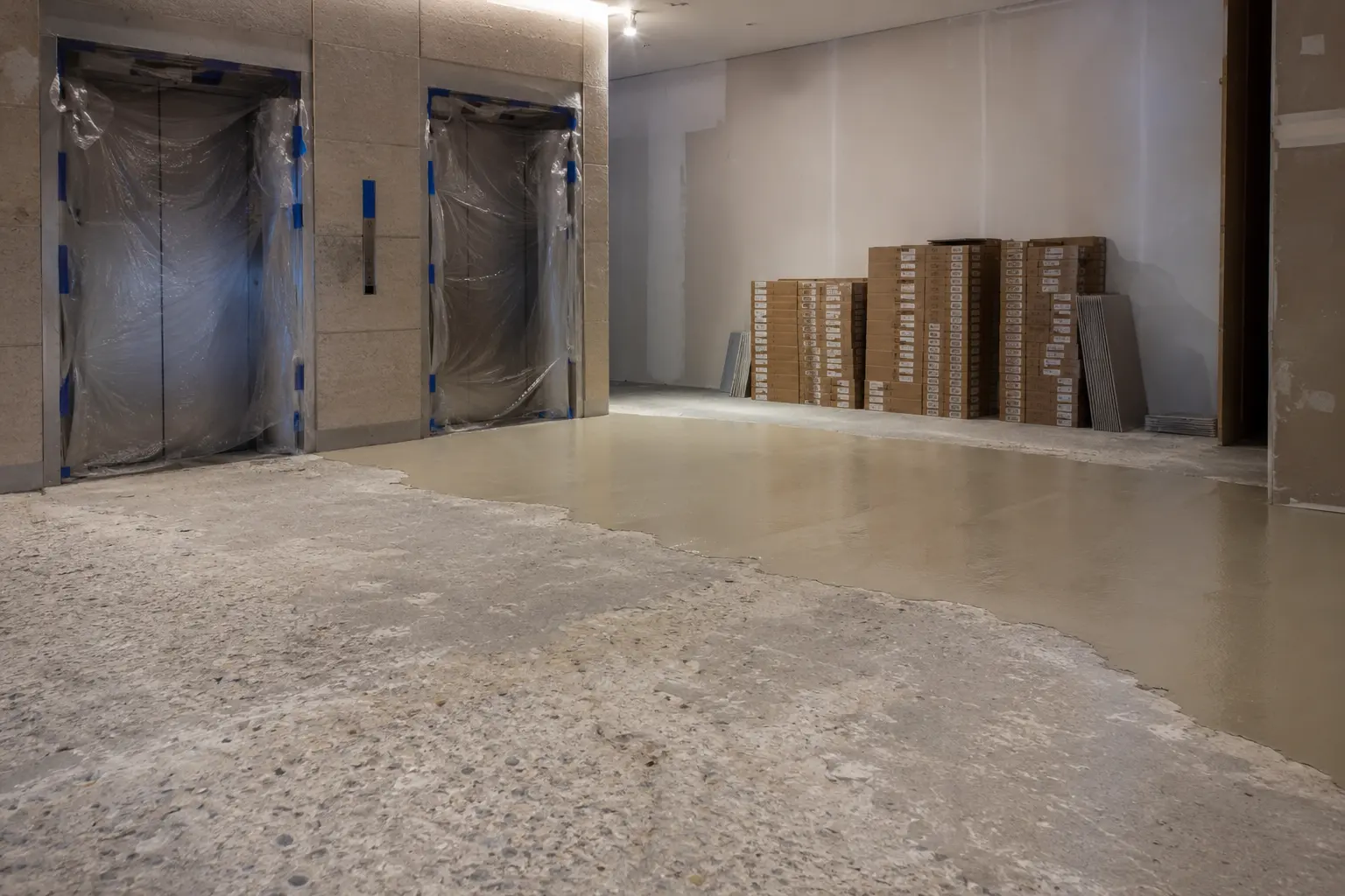 The Markham market for elevator lobby and surround renovation by Ardenvale Construction