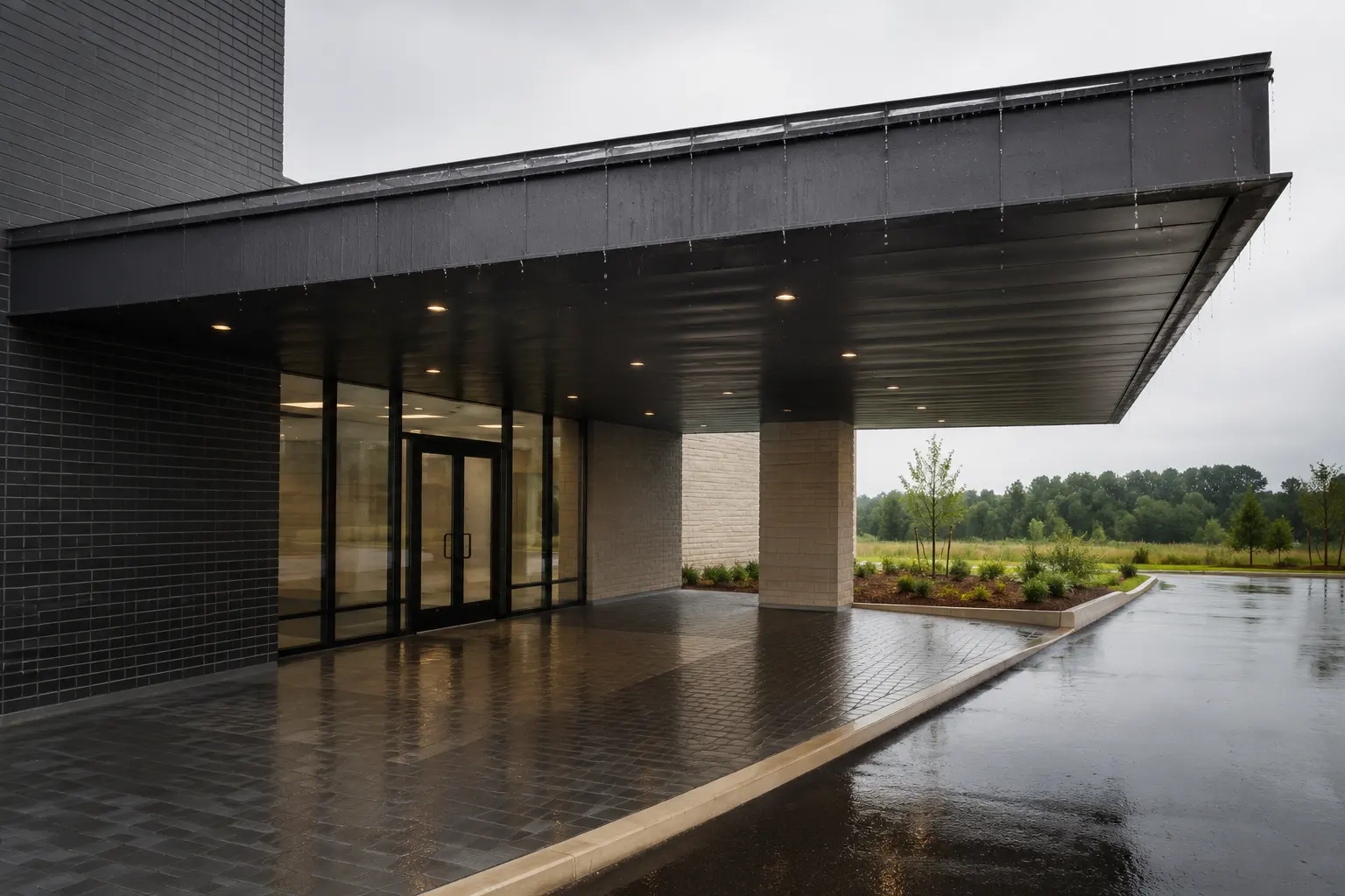 Entrance Canopy Construction across Maple property by Ardenvale Construction