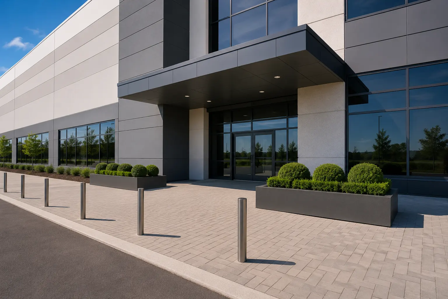 Where entrance canopy construction is needed in Maple by Ardenvale Construction