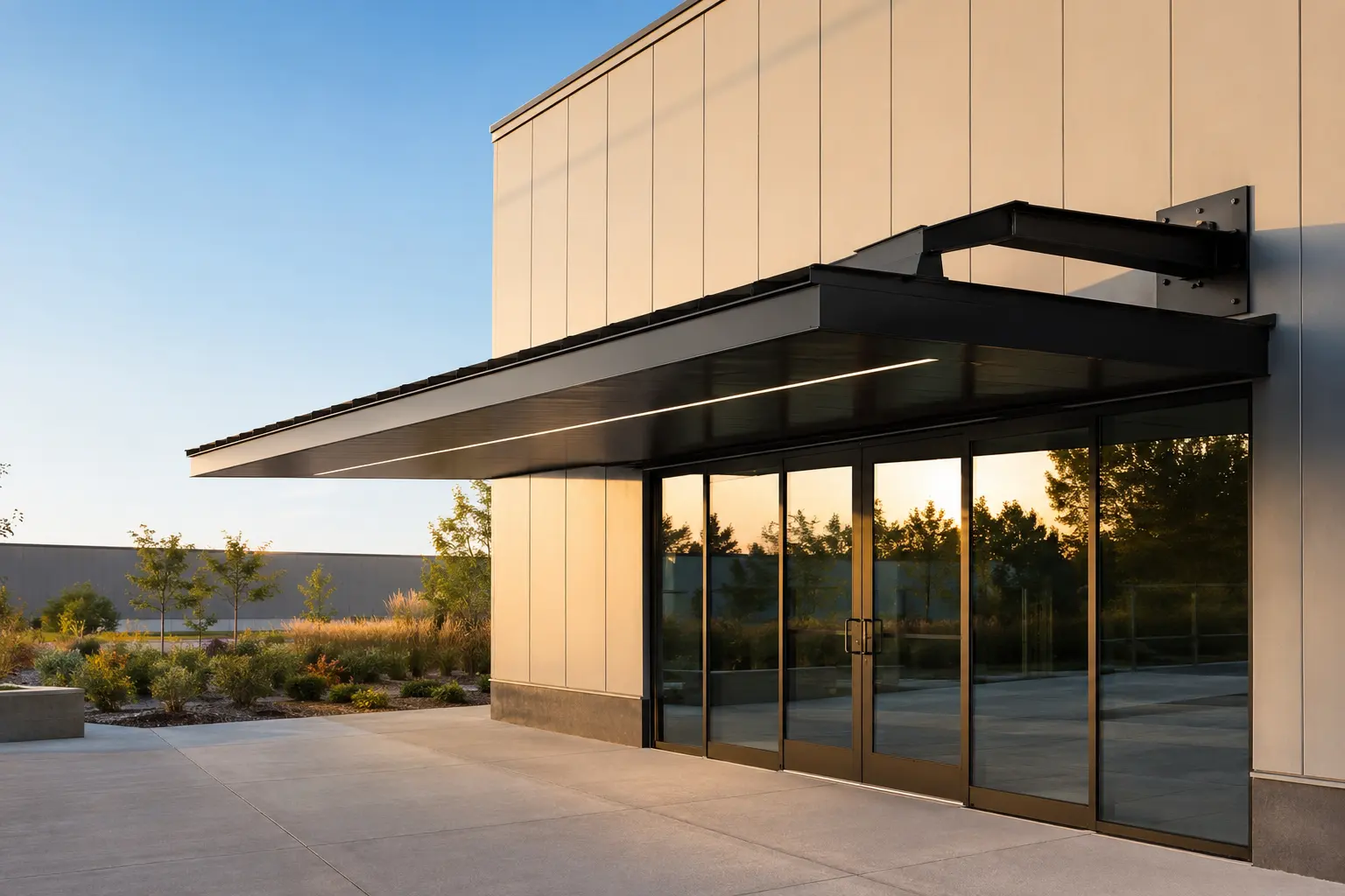 Entrance Canopy Construction in Maple, Ontario, completed by Ardenvale Construction