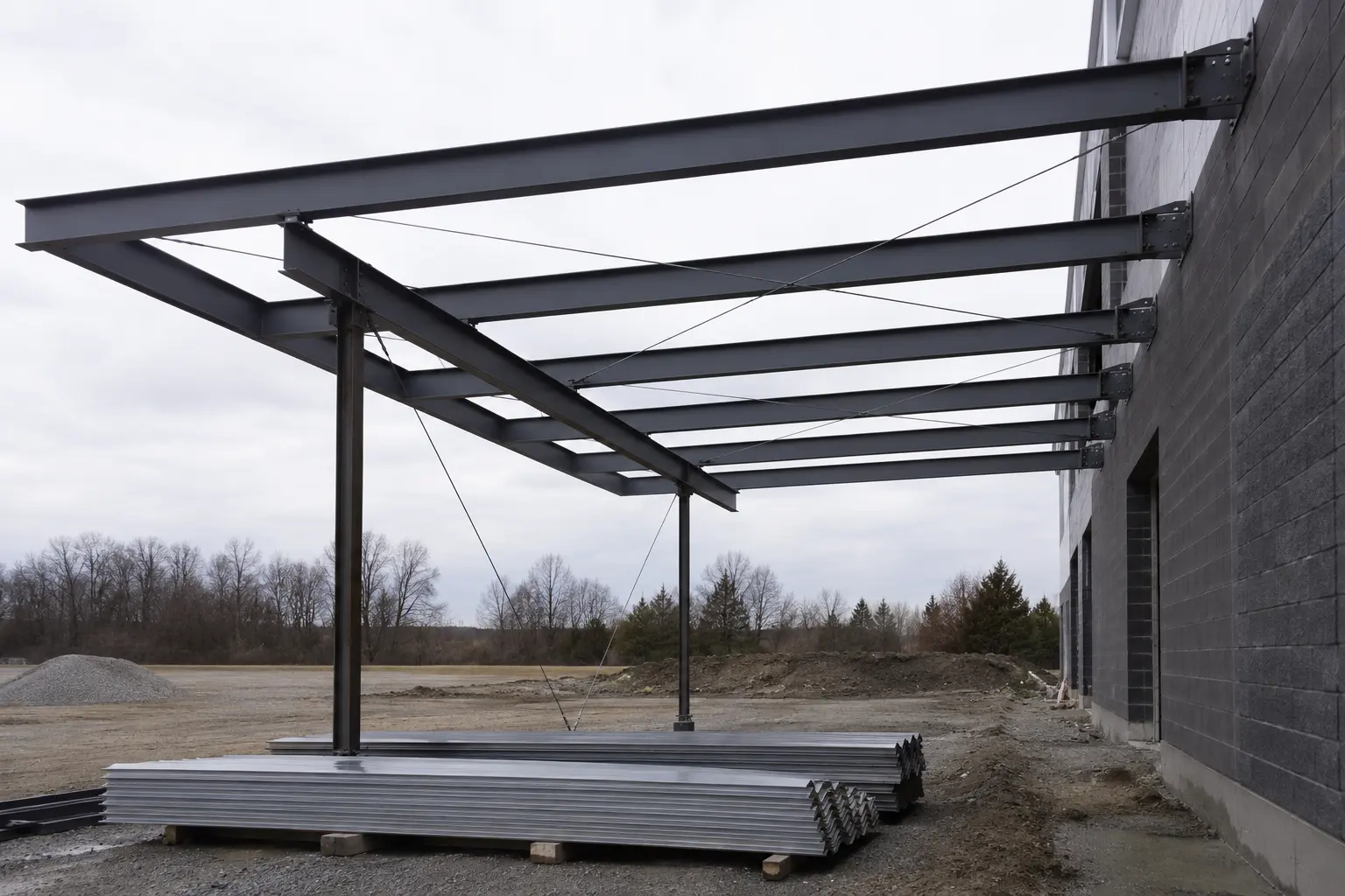 The Maple market for entrance canopy construction by Ardenvale Construction