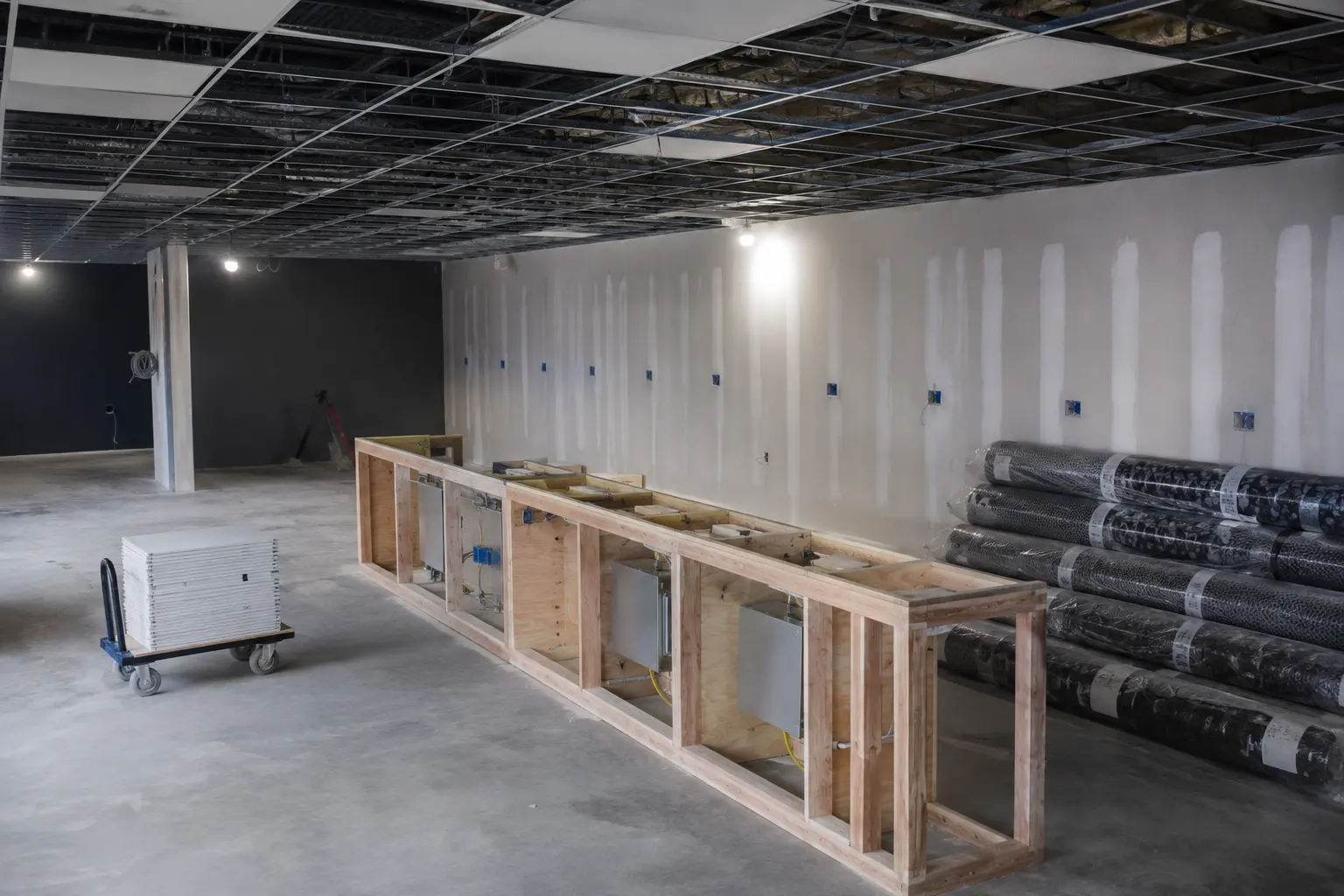 The Barrie market for party and games room buildout by Ardenvale Construction