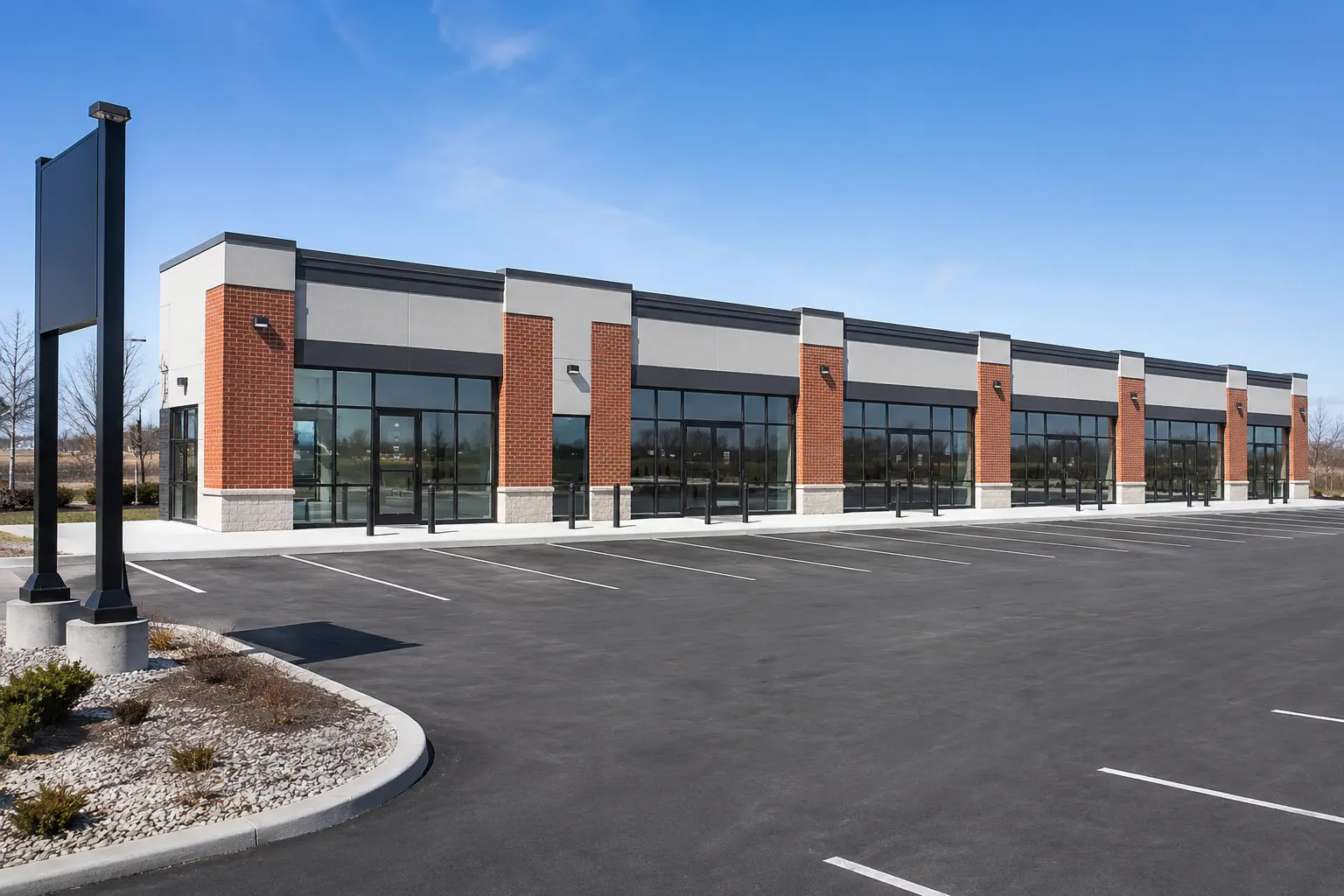 Plaza and Strip Mall Construction, completed by Ardenvale Construction