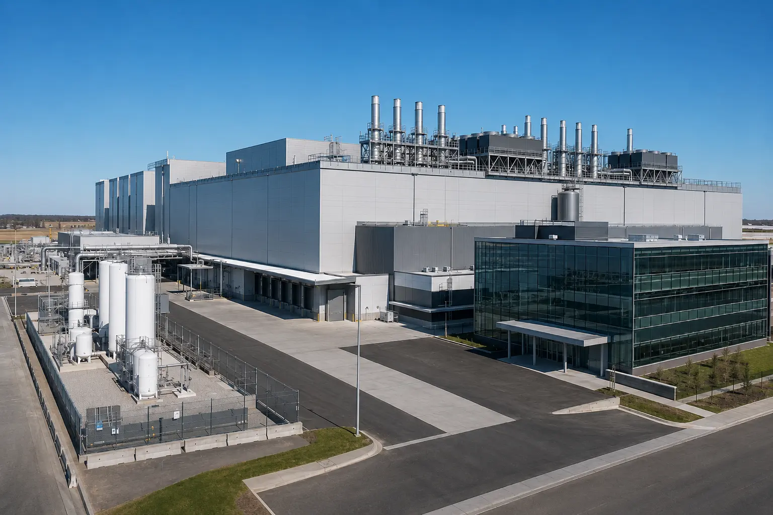 Semiconductor Facility Construction in Halton Hills, Ontario, completed by Ardenvale Construction