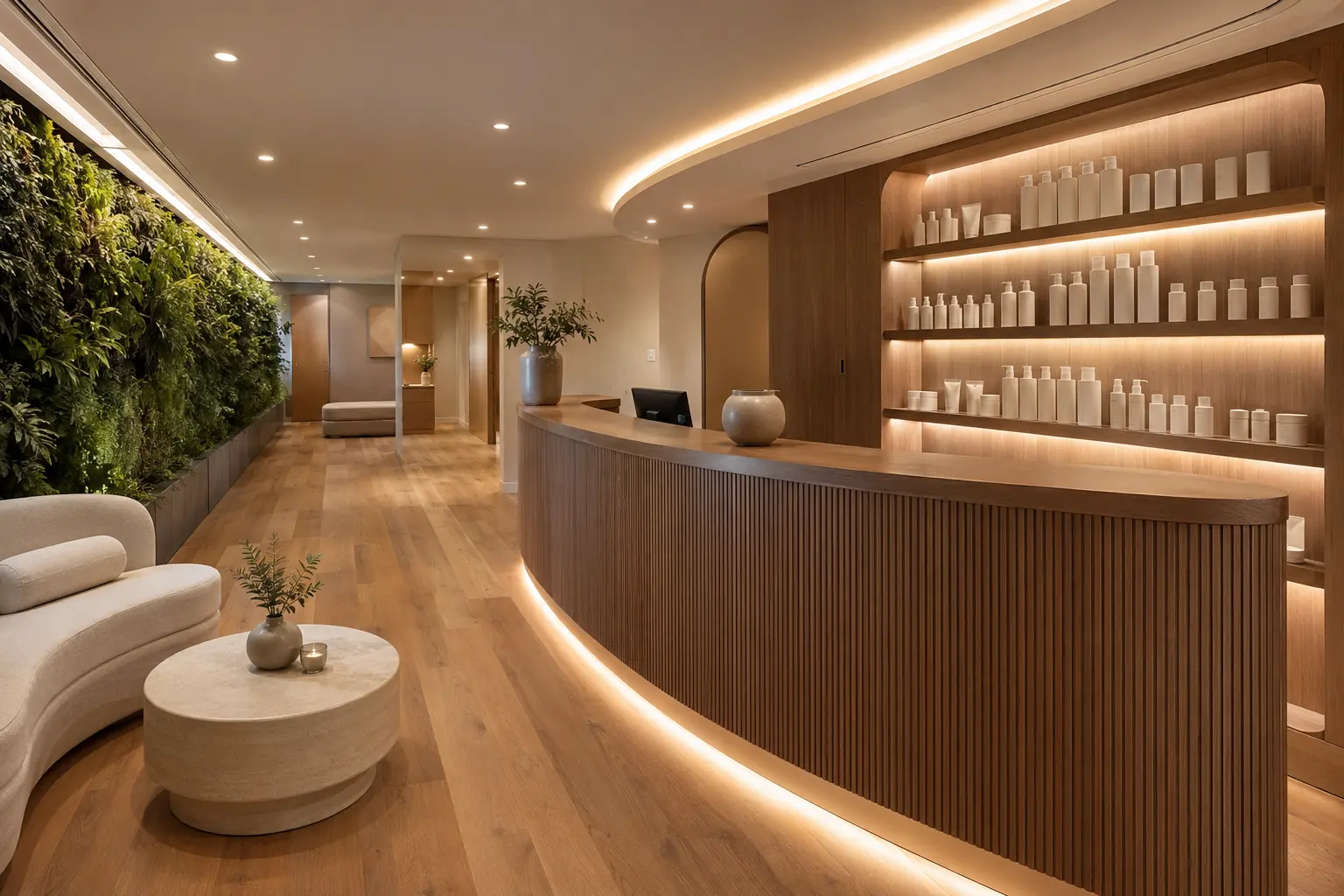 Spa and Salon Buildout King in City being built and completed on site by Ardenvale Construction